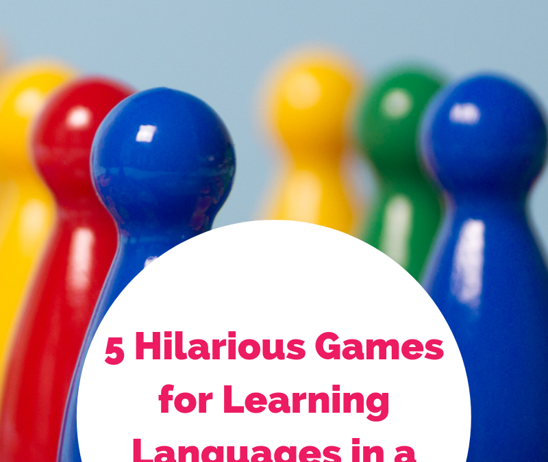 Groepspellen voor het leren van talen en taallessen door vloeiende taal